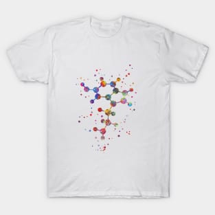 Serotonin molecule, Serotonin chemical structure, hormone, watercolor molecule, watercolor Serotonin molecule, Medical Office Decor T-Shirt